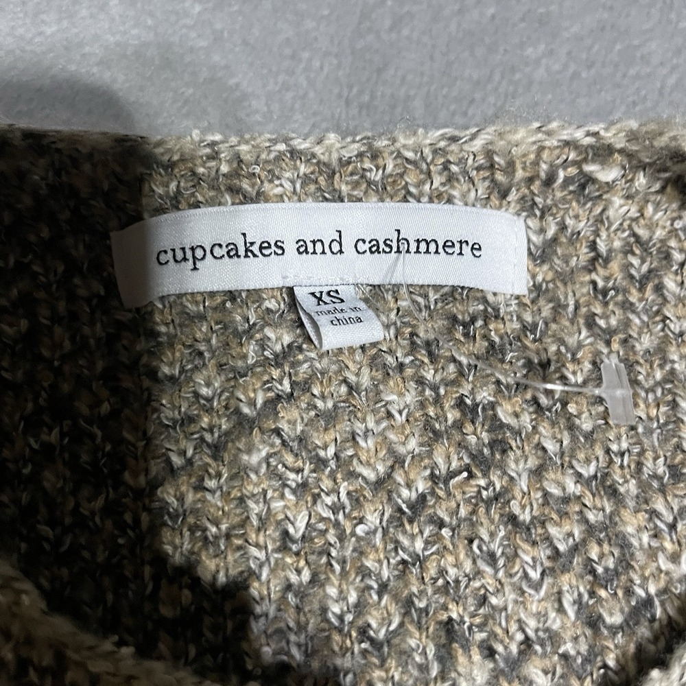 Cupcakes and Cashmere Cardigan Womens XS Multicolor Animal Print Open Front Boho - Picture 3 of 9